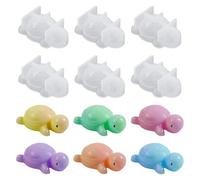 Rylae Molde de Silicona de Tortuga, 6 Piezas Moldes de Silicona para Resina Epoxi Manualidades, DIY, Bricolaje, Llaveros, Joyería, Accesorios para Acuarios