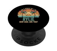 Rylie Personalized Name Cute Retro Girls Groovy Birthday PopSockets PopGrip Adhesivo