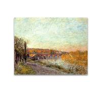 RYLJCZ Alfred Sisley- Puente de Sevres - Impresión en lienzo-Reproducciones de arte clásico-Decoración moderna sobre lienzo para sala de estar (40x50cm (15,8x19,7)/sin marco)