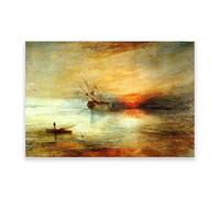 RYLJCZ Famosa Cuadros de Turner - Fort Vimieux.. Reproducción de pinturas al óleo. Cuadro abstracto en lienzo para decoración de sala de estar, 80x120cm (31,5x47,3), solo lienzo