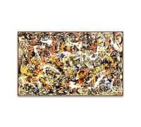 RYLJCZ Famoso arte de pared. Impresión en lienzo. Convergencia de Jackson Pollock. Famosas pinturas de arte abstracto. Cuadros decorativos para sala de estar, hogar, oficina, 60 x 96 cm, sin marco