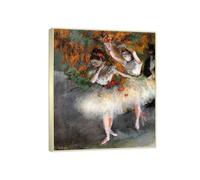 RYLJCZ Impresiones en lienzo de Edgar Degas - Reproducción de pinturas famosas (Dos bailarines) -Cuadros artísticos de pared en lienzo para decoración(60x70 cm (23,7 x 27,5) / Marcos de champán)