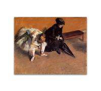 RYLJCZ Impresiones en lienzo de Edgar Degas - Reproducción de pinturas famosas （Esperando） -Cuadros artísticos de pared en lienzo para decoración(50x65 cm (19,7 x 25,6) / Sin marco)