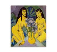 RYLJCZ Ludwig Kirchner (Bunch of Flowers) Reproducciones de arte mural famoso - Lienzos abstractos - Cuadros decorativos para la sala de estar(70x85cm(27.6x33.4in)/sin marco)