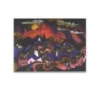 RYLJCZ Ludwig Kirchner (Return of the Animals) Reproducciones de arte mural famoso - Lienzos abstractos - Cuadros decorativos para la sala de estar(60x84cm(23.7x33.0in/sin marco)