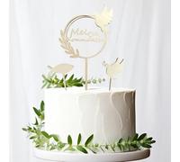 RYMAUP 3 Piezas decoración de Pastel Comunión, Mi Comunión Cake Topper decoración Mesa Peces Madera, Paloma pez Adorno Pastel, decoración Primera Comunión niña niño