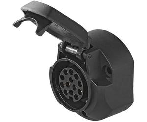 Ryme Automotive Base Enchufe Remolque Hembra 13 Polos con Tapa - Conector Europeo - Toma Enchufe Remolque - Conector 13 vias - Caravana 13 Pines