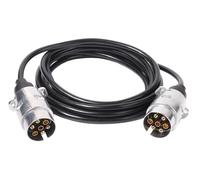 Enchufe para Remolque con 7 Pines. Cable para Remolque 3.5M TPU. Terminales Metálicas. Enchufe para Caravana/Tractor