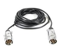 Ryme Automotive Enchufe para Remolque con 7 Pines. Cable para Remolque 6.5M TPU. Terminales Metálicas. Enchufe para Caravana/Tractor