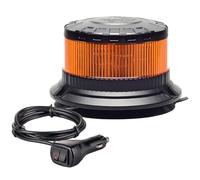 Ryme Automotive Rotativo LED Ámbar Homologado ECE R65 TA2 12V/24V con Sensor Día/Noche Automático - IP69K - Flash y Rotación - Base Magnética - Vehículo Industrial