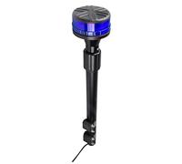 Ryme Automotive Rotativo LED Emergencia Homologado 12V-24V Azul Advertencia con Mástil Extensible telescópica de 650 mm a 1000 mm para motocicletas