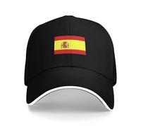 RYMHSKYBC Gorra de béisbol patrón Bandera de España Sombrero de Confort Juvenil para Hombres y Mujeres Sándwich Ajustable para Toda la Temporada