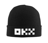 RYMHSKYBC Gorro de Gorro elástico de Punto elástico OKX OKX OKB Skullies Calentito de Invierno Gorros de Cabeza Capa de Viaje Sombreros de Calaveras Abanicos Web3