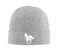 RYMHSKYBC Horse White Pony Deftones Music Band Broches Tejido para Mujeres Hombres, Gorro de Otoño e Invierno, Gorra de Ganchillo acrílico