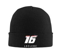 RYMHSKYBC Leclerc 16 F1 Gorro de Punto para Adultos Outdoor Sport Gorros de Gorro de Goma elástico térmico Estampado en Invierno