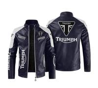 RYNDEX Chaqueta de Motociclista Tri-um-ph, Chaqueta de Turismo, Imitación Motocicleta para, Motociclista(Blue,S)