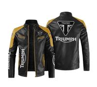 RYNDEX Chaqueta de Motociclista Tri-um-ph, Chaqueta de Turismo, Imitación Motocicleta para, Motociclista(Black 1,XXL)