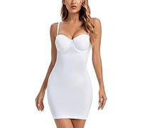 RYNDEX Damen Shapewear Slips, Shapewear Slip Under Dress, Control de la Ropa Interior del Vestido para la Boda del Partido Desgaste Diario, Shapewear(White,XL)