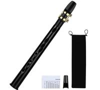 RynoPulse Mini saxofón portátil, saxofón de bolsillo negro para principiantes, instrumento de viento de madera de viaje, accesorios de música