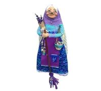 RynoPulse Muñeca de bruja de cocina hecha a mano, estatua de bruja portátil encantadora muñeca de cocina de buena suerte, adorno colgante pequeño creativo, decoración festiva única hecha a mano (C)