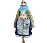 RynoPulse Muñeca de bruja de cocina hecha a mano, estatua de bruja portátil, encantadora muñeca de cocina de buena suerte, adorno colgante pequeño creativo, decoración festiva única hecha a mano (A)