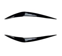 Rynplex 1 par de párpados ABS brillantes para faros delanteros, cejas malvadas, Serie 116i 118d 118i 120i 128ti 120d M135i 2019-2023, pegatinas 3d tira de ajuste de cejas para faros de coche(Schwarz)
