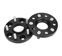 Rynplex 2 piezas 5-100 a 112 15 mm/20 mm/25 mm Hubcentric 57,1 Adaptador espaciador de rueda aluminio 5 orejetas Espaciador de cubo de rueda de coche(Black 57.1TO57.1 20MM)