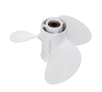 Rynplex 664-45945-00-EL Hélice fueraborda 9 7/8 X 10 1/2, for, 20-30HP Aleación de Aluminio Blanco 3 Cuchillas 10 Dientes estriados R Rotación Hélice para Barco