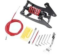 Rynplex Amortiguador Trasero, para Xiaomi, para M365 1S Pro1 Pro2 Scooter Eléctrico Reemplazo de Suspensión Acero Negro/Rojo 78Mm 92Mm Resorte de suspensión Delantera
