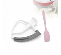 Rynplex - Batidora plana a bordo flexible 5KFE5T para KitchenAid 4.5-5 QT, agitador flexible de silicona para robot pastelero, con espátula de silicona, accesorio para mezclar pasta y crema