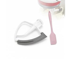 Rynplex - Batidora plana a bordo flexible 5KFE5T para KitchenAid 4.5-5 QT, agitador flexible de silicona para robot pastelero, con espátula de silicona, accesorio para mezclar pasta y crema