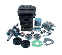 Rynplex Carburador de cigüeñal de pistón de cilindro de 38mm, for Husqvarna, 136 137 141 142 junta de filtro de sellos de aceite de cojinete de motosierra Kit de cojinetes de cigüeñal para motosierra