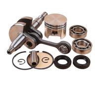 Rynplex Cigüeñal Cigüeñal 38 mm Anillos de pistón Sello de aceite Kit de rodamientos, for STIHL MS180 MS170 018 017 MS 180 170, Motosierra Pasador de 10 mm Kit de cojinetes de cigüeñal para motosierra