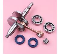 Rynplex Cigüeñal, cigüeñal, for STIHL MS180 018 MS 180, pieza de repuesto de motosierra con sello de aceite de rodamiento, pasador de 10mm Kit de cojinetes de cigüeñal para motosierra