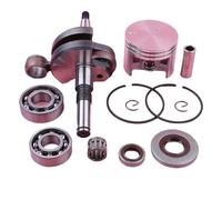 Rynplex Cigüeñal, cojinete de cigüeñal, sello de aceite, Kit de pistón de 52mm, for STIHL, pieza de repuesto de motosierra MS380 038 1119 030 0400 Kit de cojinetes de cigüeñal para motosierra