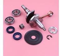 Rynplex Cigüeñal de 10 mm, for STIHL MS180 018 MS 180, cojinete de manivela, sello de aceite, cojinete de aguja, arandela, pieza de repuesto for motosierra Kit de cojinetes de cigüeñal para motosierra