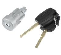 Rynplex Cilindro de cerradura de encendido con llaves - Conjunto de cerradura de cilindro de interruptor de encendido de automóvil -, for Ford, for Transit MK8 2014-2019 Tono plateado metálico - 1 jue