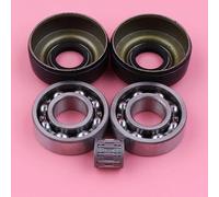 Rynplex Cojinete de cigüeñal con juego de sello de aceite, for Husqvarna, 340 345 350, for JONSERED, 2145 repuestos de motosierra Kit de cojinetes de cigüeñal para motosierra