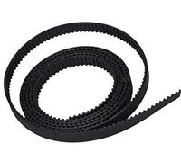 Rynplex Correa de distribución abierta GT2 2 m/5 m, 6 mm ancho, correa, goma 2GT bucle cerrado, sincrónica L for piezas impresora 3D Unidad de cinturón(BLACK 2M)