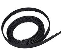 Rynplex Correa de distribución abierta GT2 2 m/5 m, 6 mm ancho, correa, goma 2GT bucle cerrado, sincrónica L for piezas impresora 3D Unidad de cinturón(BLACK 5M)