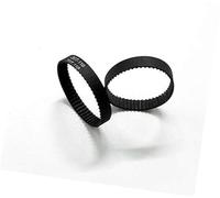 Rynplex Correa de distribución bucle cerrado GT2, caucho, piezas impresoras 3D 2GT 6 mm, correas síncronas 110 112 122 158 200 280 300 400 610 852 Unidad de cinturón(BLACK 122mm)