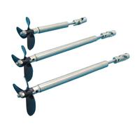 Rynplex Eje de Barco de 4mm, Eje de transmisión, Junta cardán, hélice de 3 Cuchillas, Manga de Eje de Acero Inoxidable, Tuerca de Apoyo, for Barco RC Eje de transmisión(L20 H15 Motor 2.3)