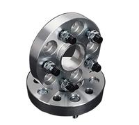 Rynplex Espaciador de rueda 2 piezas, 15/20/25/30/40 mm, PCD 5 x 114,3 CB 60,1, for espárragos, serie universal Harvard M12,25 Espaciador de cubo de rueda de coche(Black 35MM SILVER SPACERS)