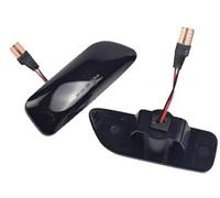 Rynplex For, for XC90 S80 XC70 V70, for S60 2001-2009 Luz LED de señal de giro dinámica espejo lateral lámpara secuencial indicador intermitente Luz intermitente del coche(BLACK Dynamic Smoked Type)