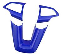 Rynplex for Ford, for Focus, 4 MK4, for Ecosport, Kuga Escape 2017 2018, Piezas cromadas de Pegatinas Ajuste la Cubierta protección del Volante Coche Vinilo decorativo volante(Blue)