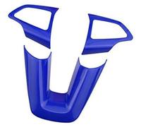 Rynplex for Ford, for Focus, 4 MK4, for Ecosport, Kuga Escape 2017 2018, Piezas de Pegatinas embellecedoras Cubierta protectora Volante cromadas ABS Vinilo decorativo volante(Blue)