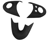 Rynplex for MINI, Cooper F Series F54 F55 F56 F57 F60, Envoltura de Gamuza Piezas Interiores Cubierta del botón Volante Coche Etiqueta Decorativa Tirm Vinilo decorativo volante(Dark Gray)