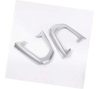 Rynplex for, Serie 5 G30 G38 2018, Botones del Volante Coche Estilo de Fibra Carbono Ajuste la Cubierta Marco ABS 2 Piezas calcomanías Interiores Vinilo decorativo volante(Silver)