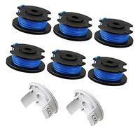 Rynplex Hilo de Repuesto for desbrozadora, bobinas de Repuesto de 0,065 | con alimentación automática, para Ryobi One+ AC14RL3A de 18 V, 24 V y 40 V, desbrozadora inalámbrica (6 bobinas + 2