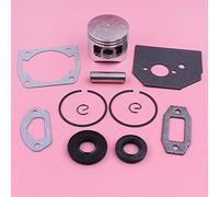 Rynplex Juego de juntas de sello de aceite con anillo de pasador de pistón de 45 mm, for motosierra china 5200, pieza de herramienta de repuesto de 52 cc Kit de cojinetes de cigüeñal para motosierra